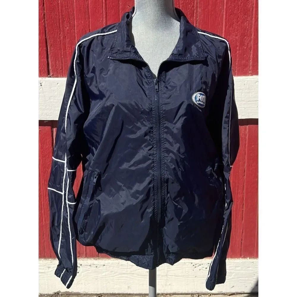 Fox Sports Windbreaker Jacket Navy Blue by Secret Identitee Small